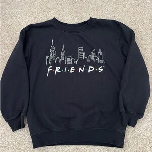 Girls Mad Engine Friends black crew neck sweatshirt 10/12